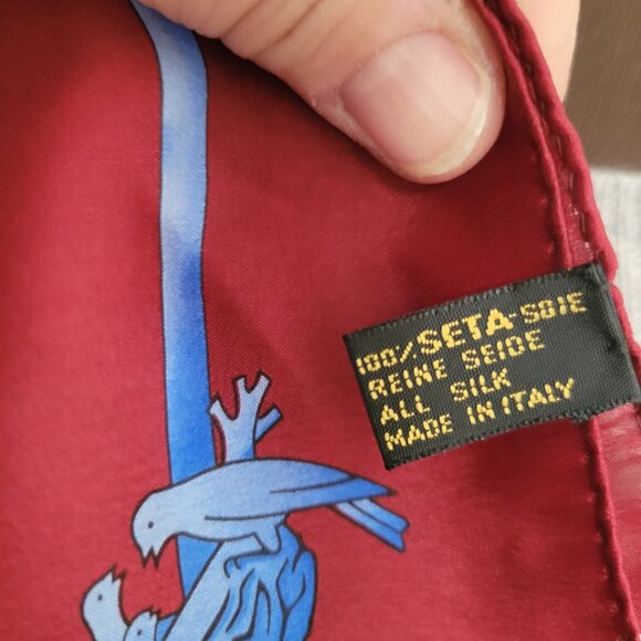 Vintage Italian Silk Scarf - Picture 5 of 5